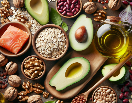 Ovaz nuci somon fasole ulei de masline avocado