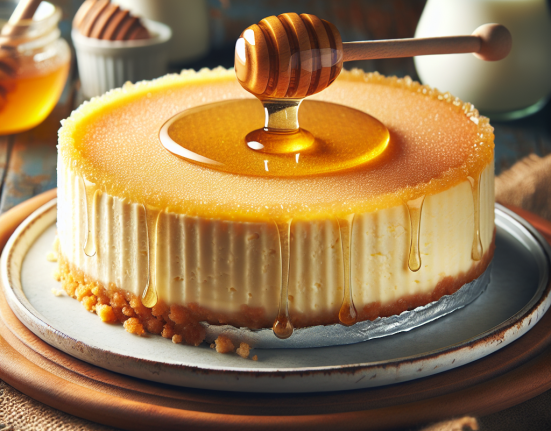 Cheesecake cu miere fara coacere perfect pentru weekend