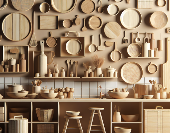 Platouri din lemn pentru decor autentic in bucatarie