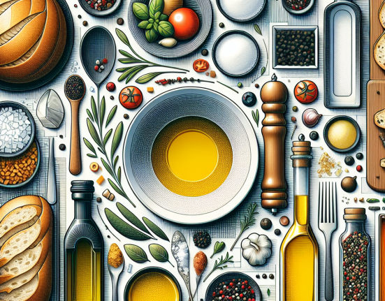 Sare piper ulei de masline otet balsamic paine proaspata