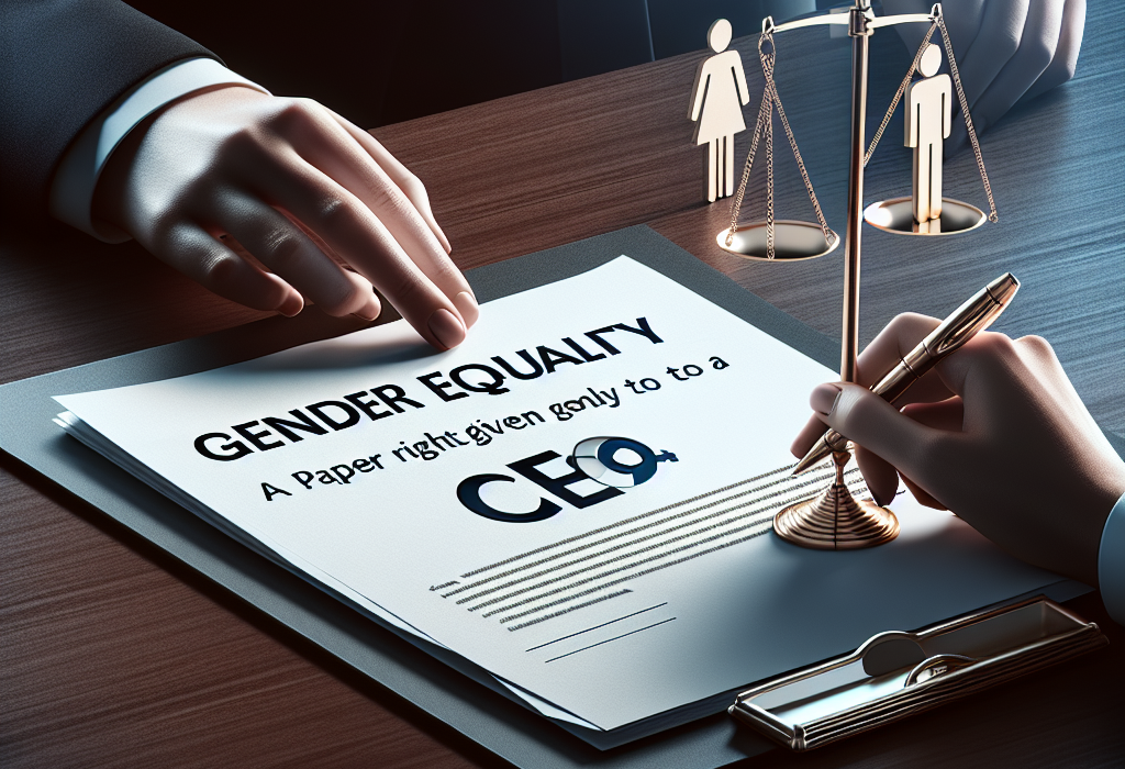 Un drept care se acorda doar pe hartie la CEO Promovarea egalitatii de gen